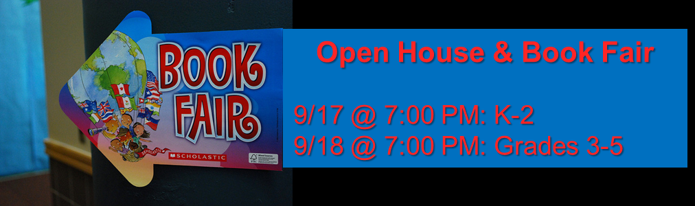 Open House & Book Fair Sept. 17 & 18