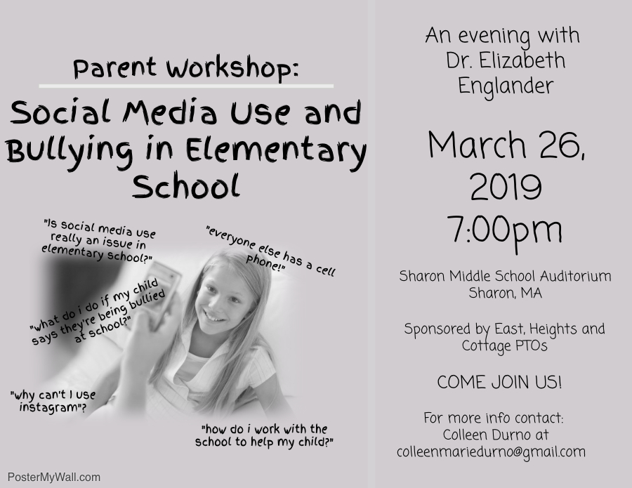 Parent Workshop: Social Media Use and Bullying in Elementary School